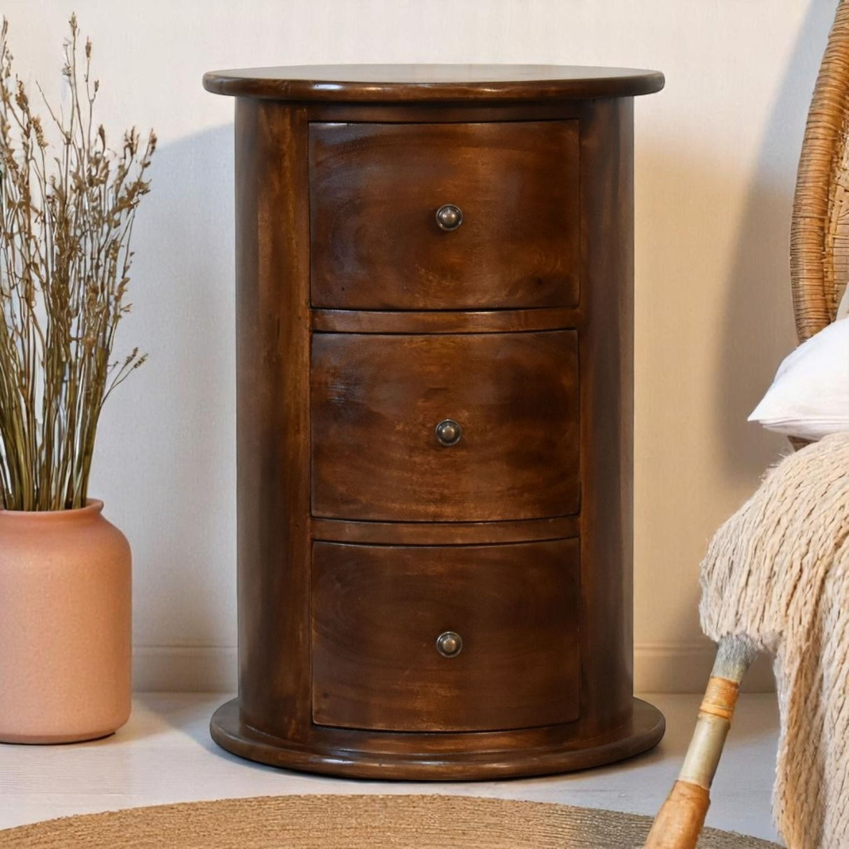 3 Drawer Drum - Chestnut