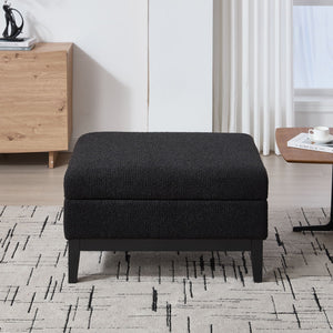 Upholstered Storage Ottoman With Reversible Lid Coffee Table With Rubberwood Legs by Couch.com