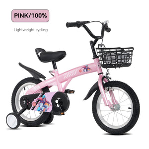 Fkznpj - 16" Sporty Kids Bike With Training Wheels And Stand Adjustable Saddle Suitable For Boys And Girls Aged 4 - 8 Years Tall Height 41 - 46" Available In A Variety Of Colors by Couch.com
