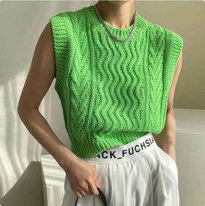 Chic & Comfy Sleeveless Knitted Vest for Women