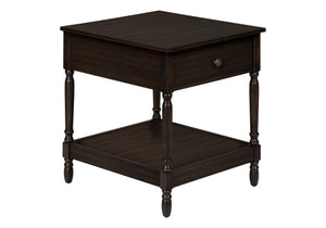 Accent - Table, 2 Tier, Square, Traditional - Walnut by Couch.com