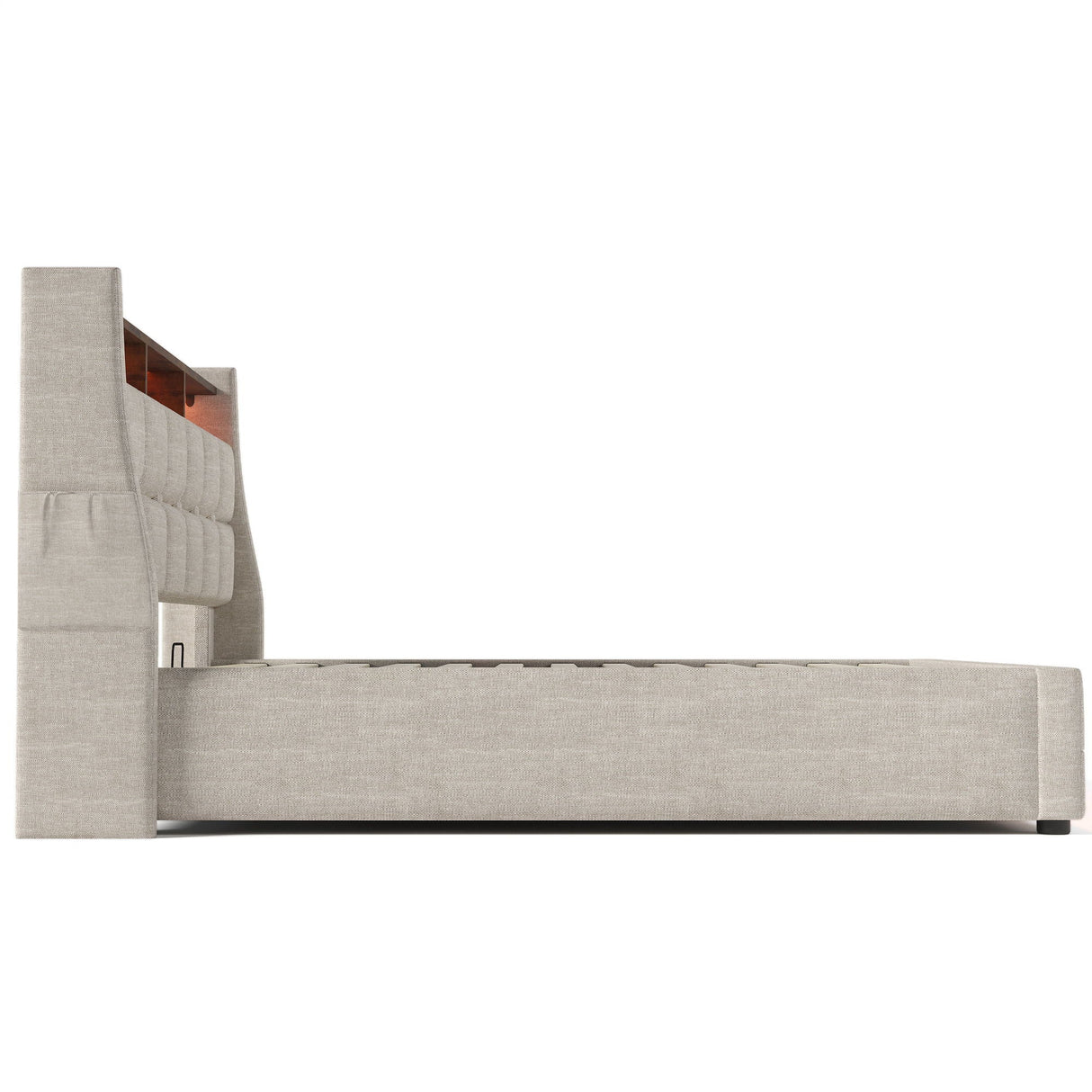 Upholstered Platform Bed With A Hydraulic Storage System, LED And USB Charging (Without Mattress) by Couch.com