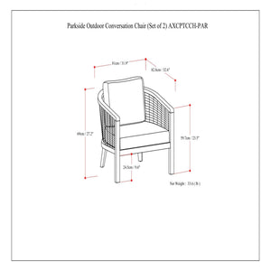 Parkside - Outdoor Conversation Chair (Set of 2) - Natural
