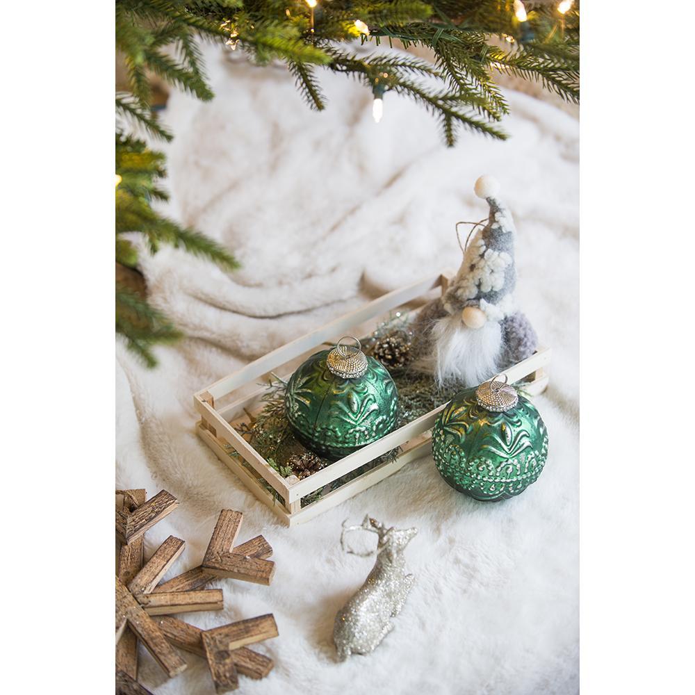 Christmas Ball Ornaments, Glass Decorative Hanging Ball Christmas Tree Ornaments, For Holiday Party Decorations (Set of 6) - Green by Couch.com