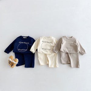 Children Straight-leg Trousers Two-piece Suit