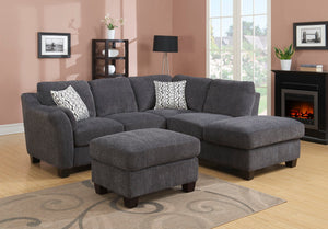 Ottoman - Gray - Wood