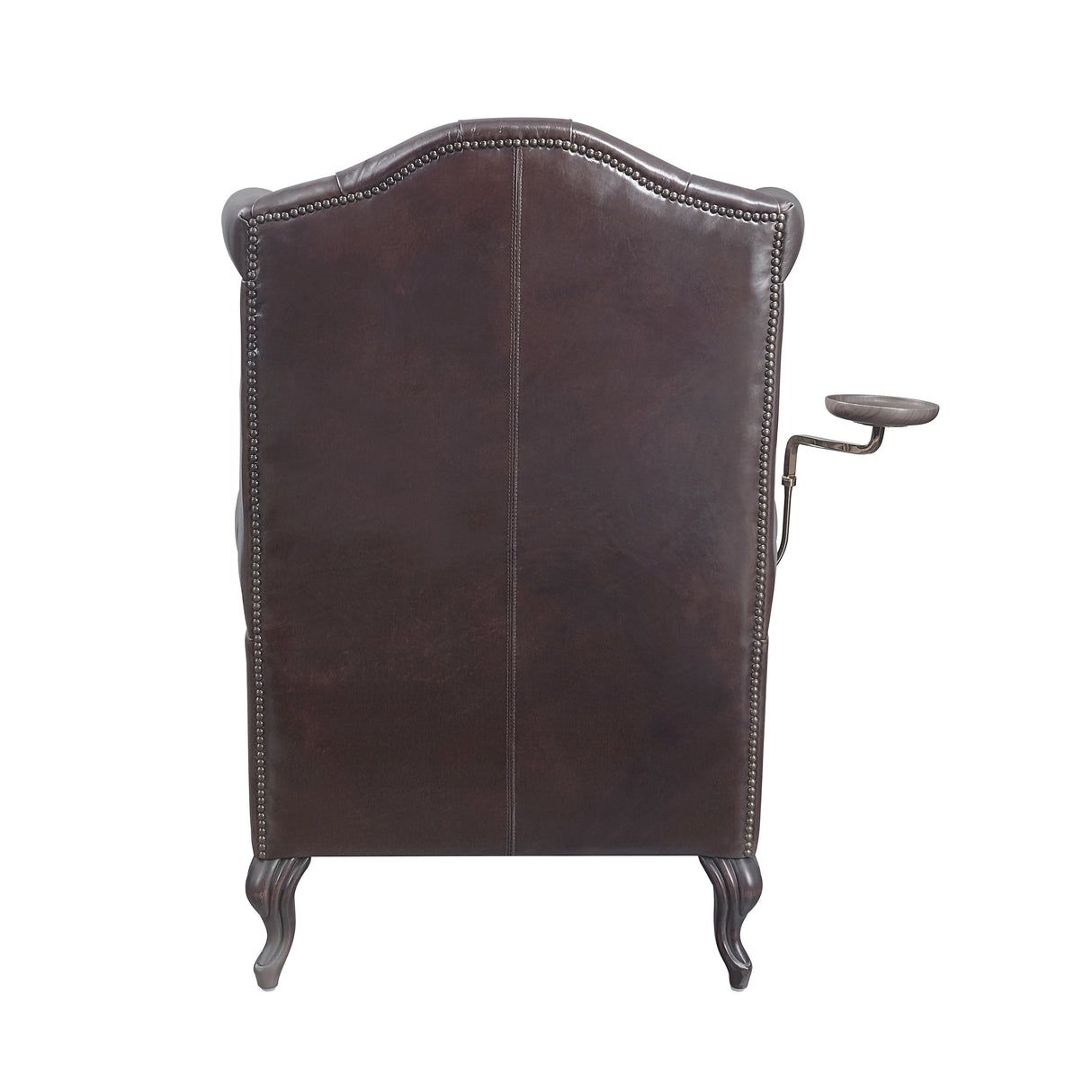 Pino - Vintage Top Grain Leather Accent Chair With 1 Toss Pillow - Brown by Couch.com