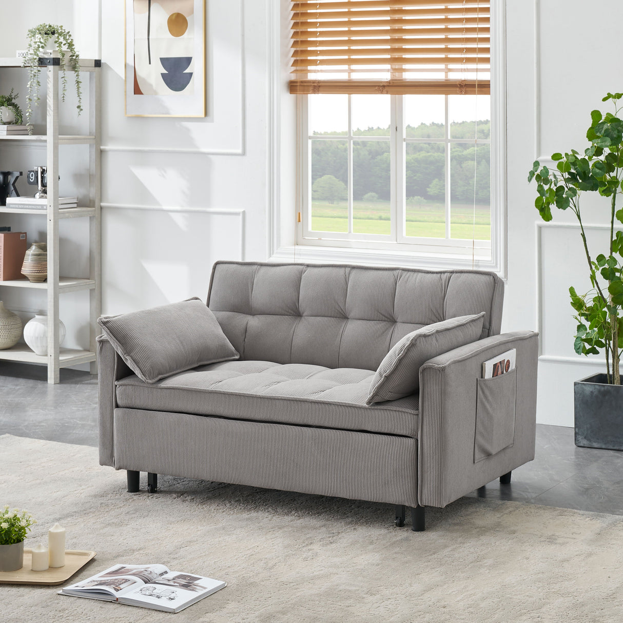 Two-Seat Casual Sofa With Pull Out Bed, Living Room Furniture by Couch.com