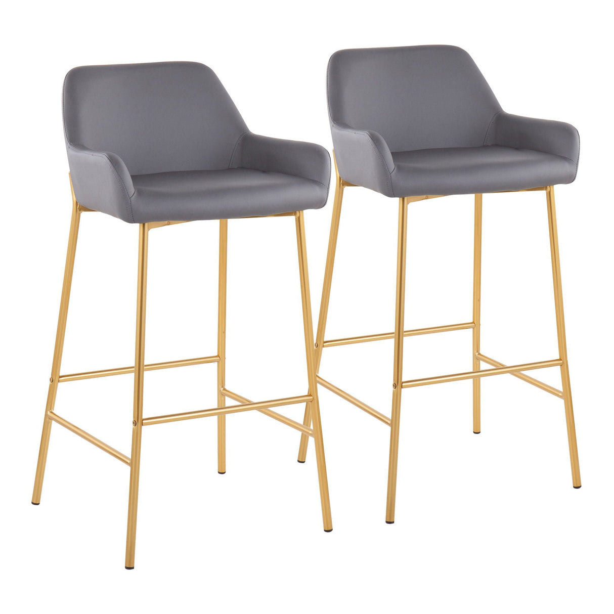 Daniella - Stylish Contemporary Glam Fixed Height Bar Stool (Set of 2) by Couch.com