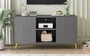 Modern TV Stand With Adjustable Shelf, Handles And Anti-Tip Device by Couch.com