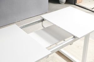 Square Extendable Dining Table With Metal Leg, Modern Space Saving Kitchen Table For Living Room by Couch.com