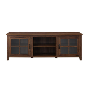 Modern Farmhouse 2 Door Glass Windowpane 70" TV Stand For 80" TVs by Couch.com