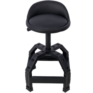 Pneumatic 360 Degree Swivel Stool, Mechanics Rolling Creeper Seat, Heavy Duty Mechanics Stool by Couch.com