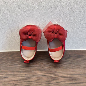 Princess Toddler Soft Bottom Pumps Bow Velcro Small Fabric Shoes