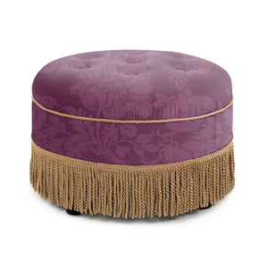 Yolanda - Luxurious Upholstery Round Upholstered Accent Ottoman by Couch.com