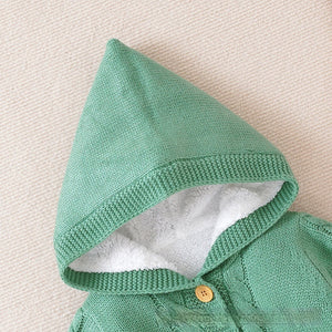 Baby Winter Thickened Knitting Jumpsuit Romper