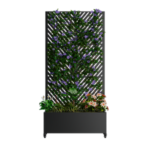 Metal Planter Box with Trellis