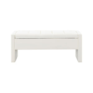 Modern Upholstered Large Bed End Bench With Storage