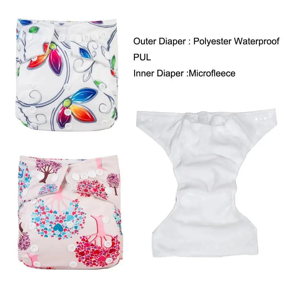 6pcs/Pack Baby Cloth Diapers Microfleece Linning Pocket Diaper Washable Reusable High Quality Nappy