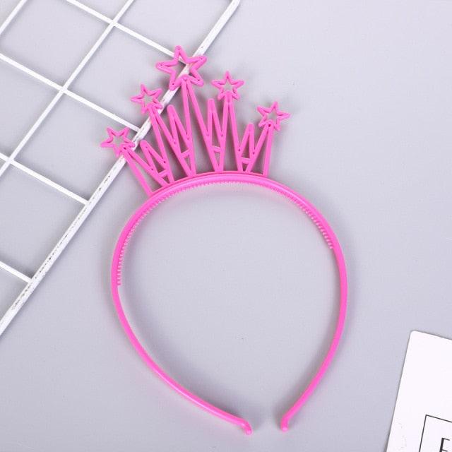 6pcs Plastic Crown Headbands Baby Girl Kids Tiara Hairbands Hair Hoop Accessories Hair Band Headwear Gorgeous Hair Accessories For Women