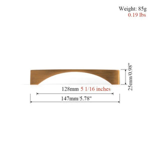 6PCS Set Nordic Modern Glam Brushed Bronze Drawer Knobs Kitchen Door Handles Cupboard Door Handle Cabinet Handles for Furniture Hardware  Brushed Brass Handle Modern Minimalist Cabinet Pull Drawer Handle Wardrobe Cabinet Hardware