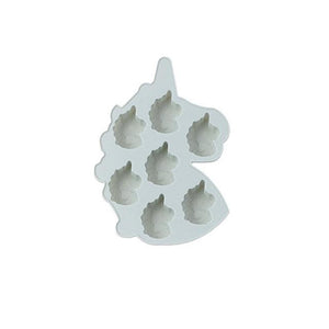 7 Cells Cute Unicorn Silicone Cake Molds No Smell Food Grade Material For Candle, Fondant, Biscuit, Dessert, Chocolate Molds Mini Unicorn Head Ice Cube Tray, Unicorn Silicone Molds Set For Chocolate Candy Cake Cupcake Soap Baking