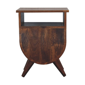 21" Brown Solid Wood Two Drawer Nightstand