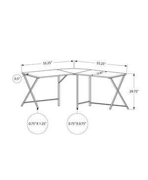 Computer Desk, Home Office, Corner, L Shape, Laptop, Contemporary / Modern