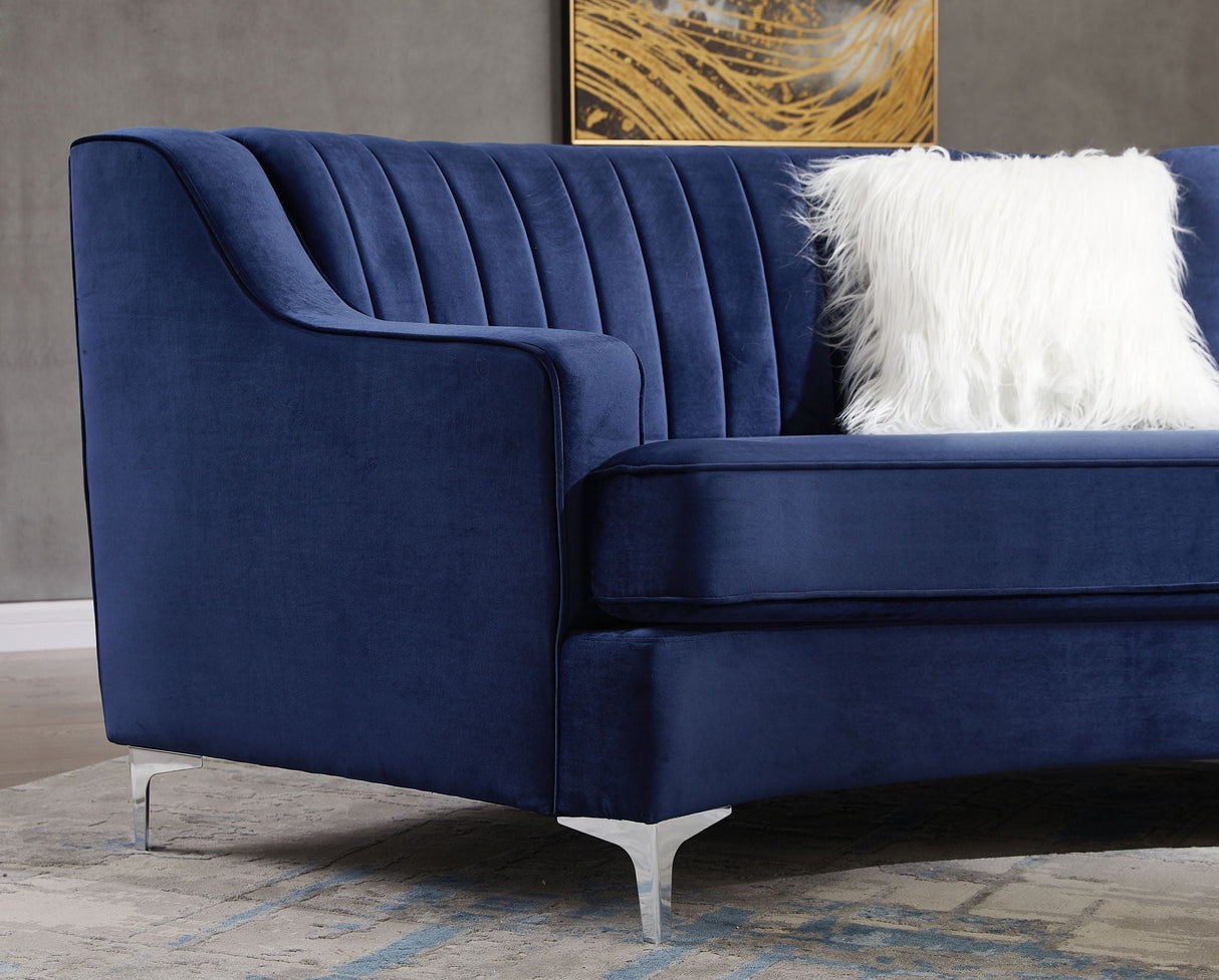Velvet Curved Sofa by Couch.com