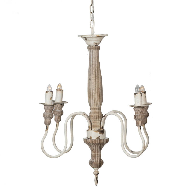 4 Light Chandelier, Hanging Light Fixture With Adjustable Chain For Kitchen, Bulb Not Included - Cream White by Couch.com