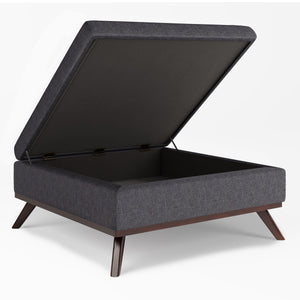 Owen - Square Coffee Table Storage Ottoman - Slate Gray by Couch.com