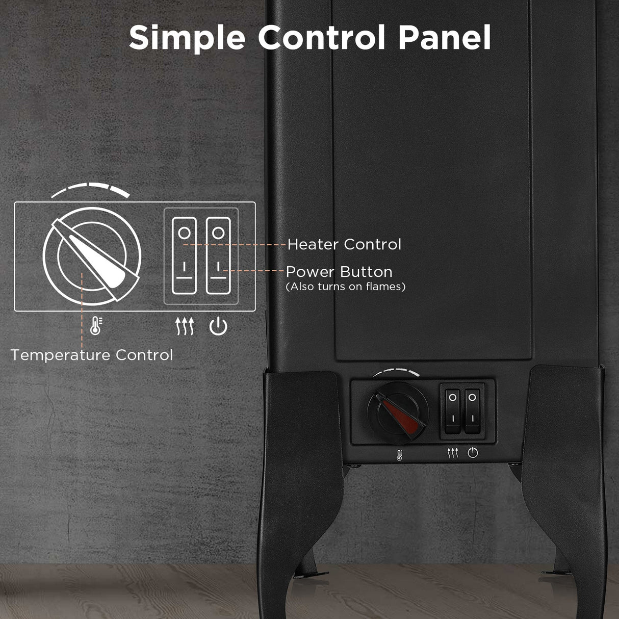 Suburbs TS17 Electric Fireplace Stove Heater