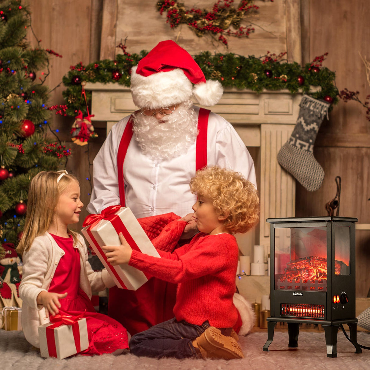 Suburbs TS17Q Electric Fireplace Stove Heater