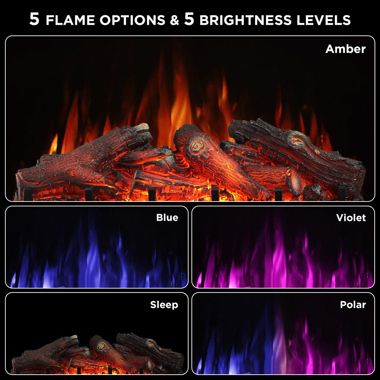 (Open Box) Eternal Flame EF30-PB Electric Fireplace Logs