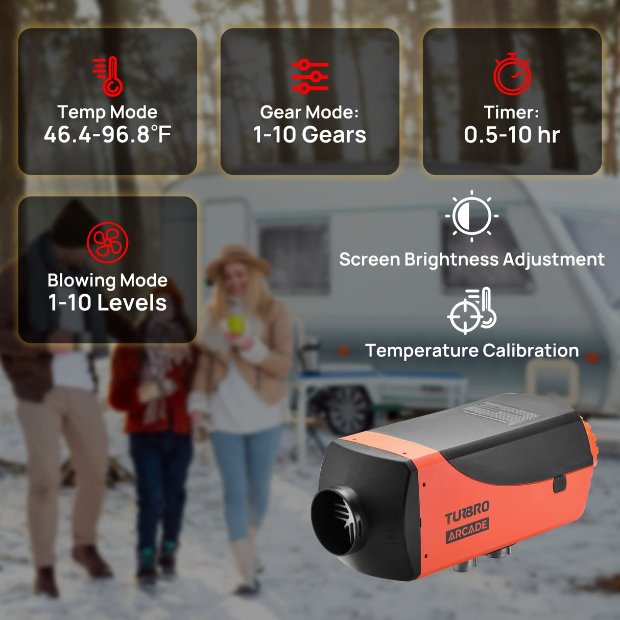 Arcade S8BP Diesel Heater, 8kW Dual Voltage, 4 Gal Large Tank