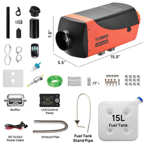 Arcade S8BP Diesel Heater, 8kW Dual Voltage, 4 Gal Large Tank