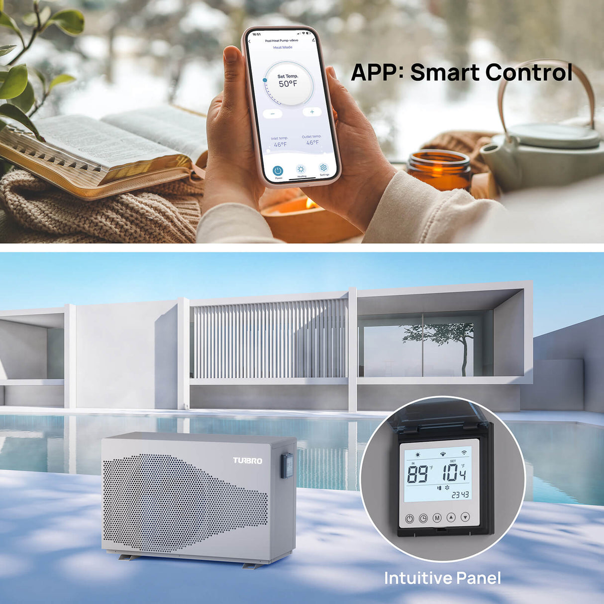 Beluga Inverter Swimming Pool Heat Pump, 33K/50K/58K/75K BTU