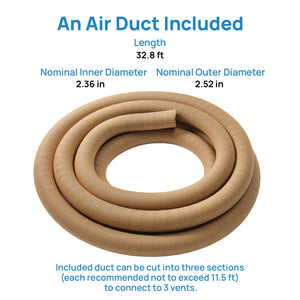 Lapland LL10V 10,000 BTU Inverter Under Bench RV Air Conditioner w/ Heat Pump (R32 Refrigerant)