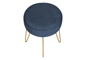 Ottoman, Pouf, Footrest, Foot Stool, Round Gold Metal Legs, Contemporary, Modern by Couch.com