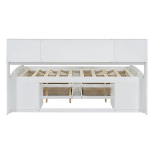 Daybed With 2 Bedside Cabinets, Upper Shelves And 4 Drawers by Couch.com