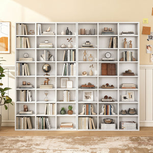 70 Inch Tall Bookshelf 24 Cube Storage Organizer with Adjustable Shelves