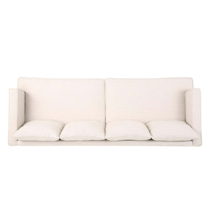 Comfy 3 Seat Sofa With Tufted Back And Arm, Modern For Living Room - Beige by Couch.com