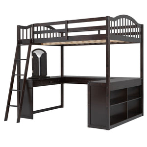 Loft Bed With Drawers, Cabinet, Shelves With Desk by Couch.com