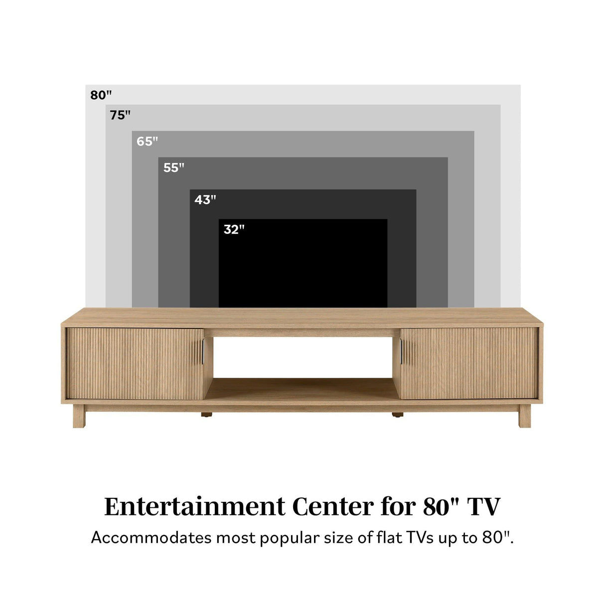 Modern Fluted Door Minimalist TV Stand by Couch.com