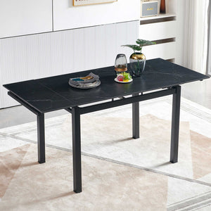 Ceramic Modern Rectangular Expandable Dining Room Table For Space-Saving Kitchen Small Space Table by Couch.com
