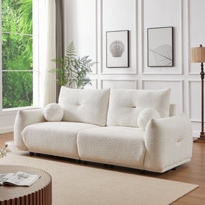 2 Seater Cushion Sofa With 2 Cushions And 2 Ball Pillows by Couch.com