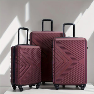 3 Piece Luggage Sets Lightweight Suitcase With Two Hooks, Spinner Wheels, Tsa Lock, Durable Hard Shell by Couch.com