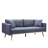 Easton - Linen Fabric Living Room Set With USB Charging Ports Pockets And Pillows (Set of 2) by Couch.com