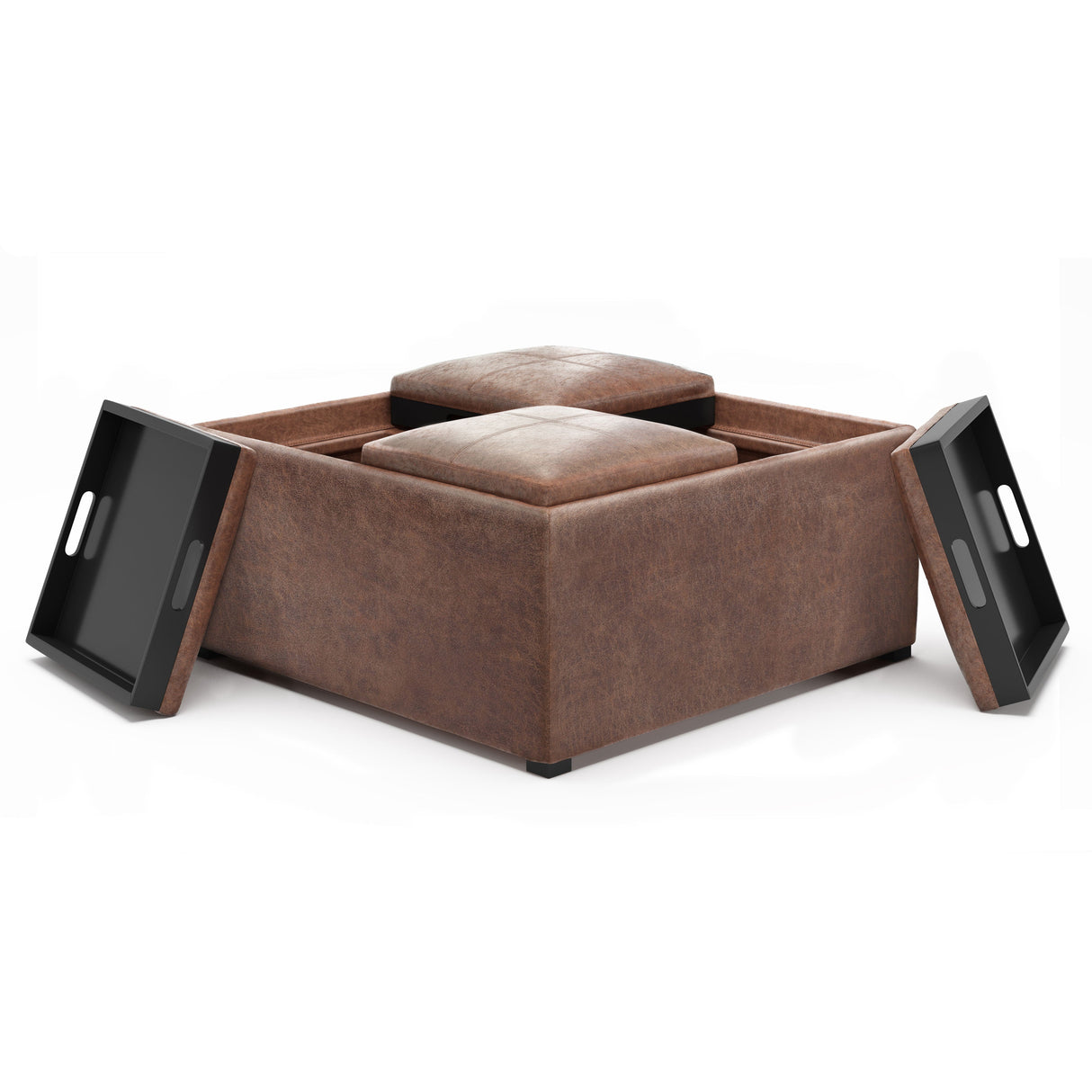 Avalon - Square Coffee Table, Storage Ottoman by Couch.com