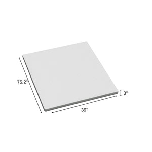 3" White Gel Memory Foam Twin Mattress Topper